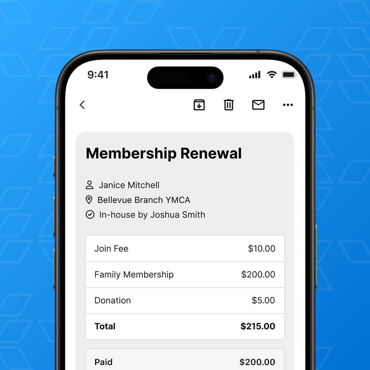 Membership renewal tab in Daxko's software, featuring automated campaigns using member data to enhance engagement and conversions.